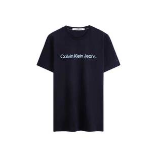 CK Jeans夏季男女情侣中性休闲年轻多色印花修身打底短袖T恤上衣