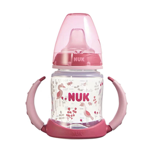 NUK宽口径迪士尼PPSU鸭嘴杯学饮喝水杯/感温彩色奶瓶配防胀气奶嘴