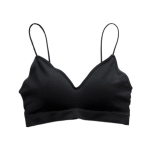 欧洲站美背双肩带文胸带胸垫裹胸细带美背防走光抹胸打底内衣吊带