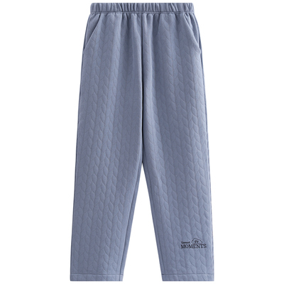 芬腾男睡裤春秋季纯棉空气棉夹层