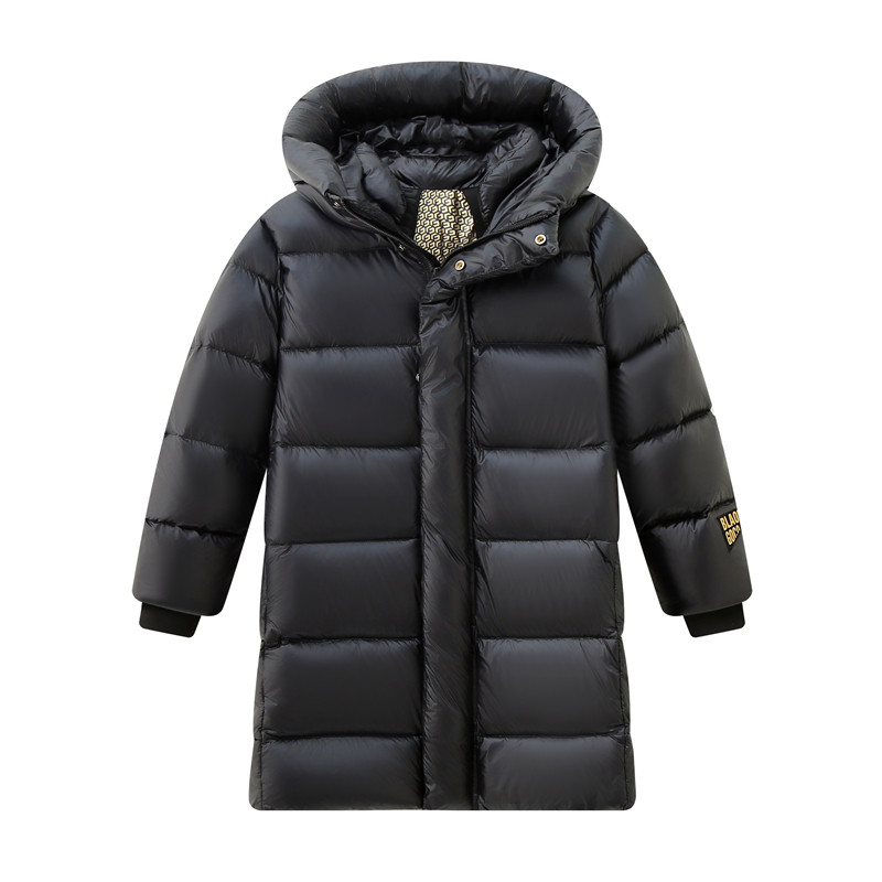抗寒-30°C加厚儿童羽绒服中长款