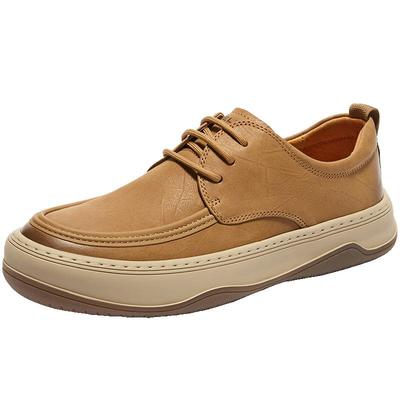 百丽男鞋弹簧缓震复古厚