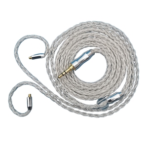 纯银升级线材发烧耳机线3.5圆孔4.4平衡插头高端定制mmcx双针0.78