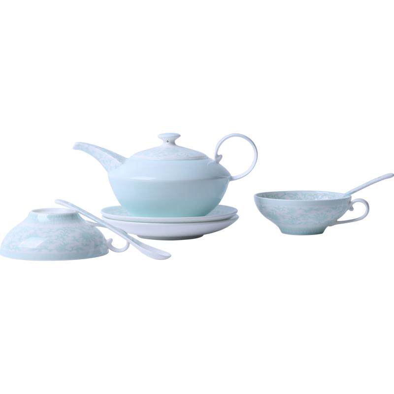 华光陶瓷 华青瓷茶具套装 功夫茶具 陶瓷咖啡具 冰心玉壶