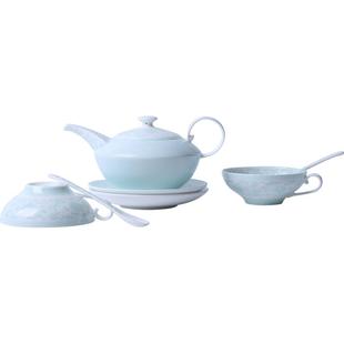 华光陶瓷 华青瓷茶具套装 功夫茶具 陶瓷咖啡具 冰心玉壶