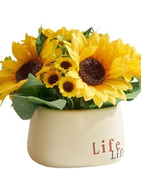 观趣陶瓷塑料仿真花摆件