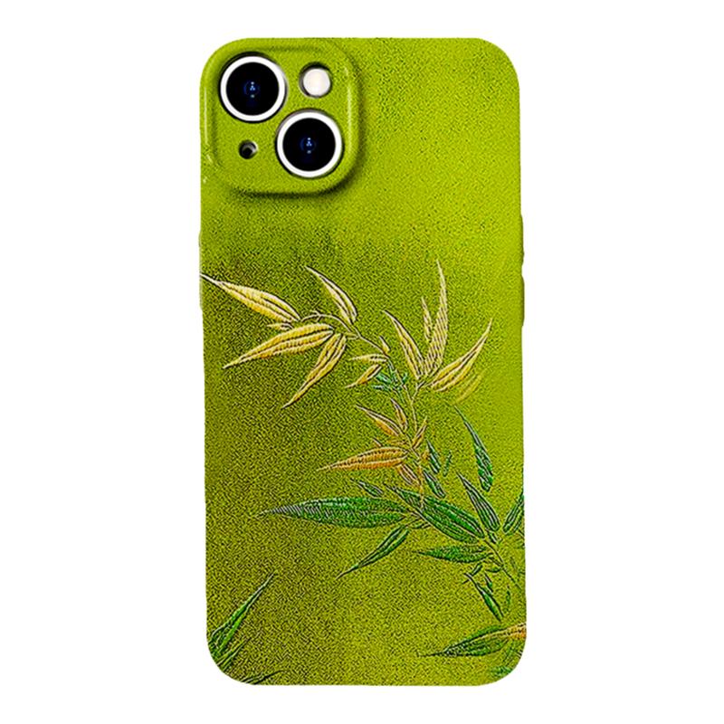 【向上生长】中式清新绿竹适用iPhone17/18promax手机壳华为mate60软IQOOneo9小米15红米k70OPPOreno9苹果15
