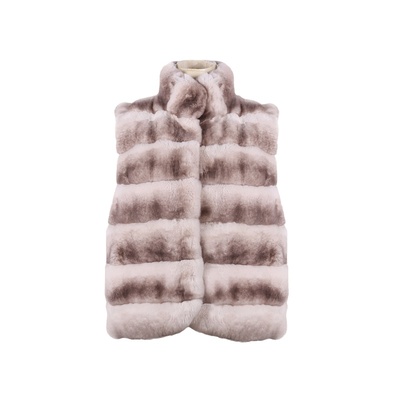 奶油拿铁獭兔毛小龙猫皮草马甲