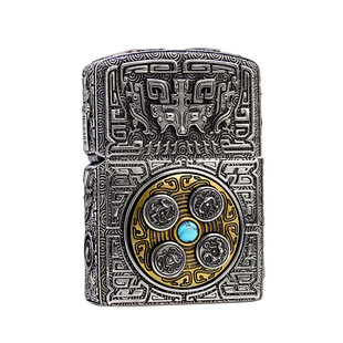 Zippo打火机九宫四象官方正品重甲机防风煤油火机生日礼物送男友