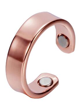 实心新款开口可调男士戒指纯红铜