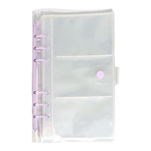 a6拍立得相册3寸卡片收纳册活页本6孔透明pvc卡册内页三格简约