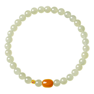 宫里上新和田玉手串女款玉石手链天然正品玉珠串珠生日礼物送妈妈