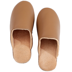 高端轻奢手工全羊皮拖鞋冬季男女居家室内防滑软底毛绒保暖棉拖鞋