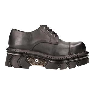 NewRock春夏款未来系列金属朋克厚底低帮基础德比大头皮鞋男女鞋