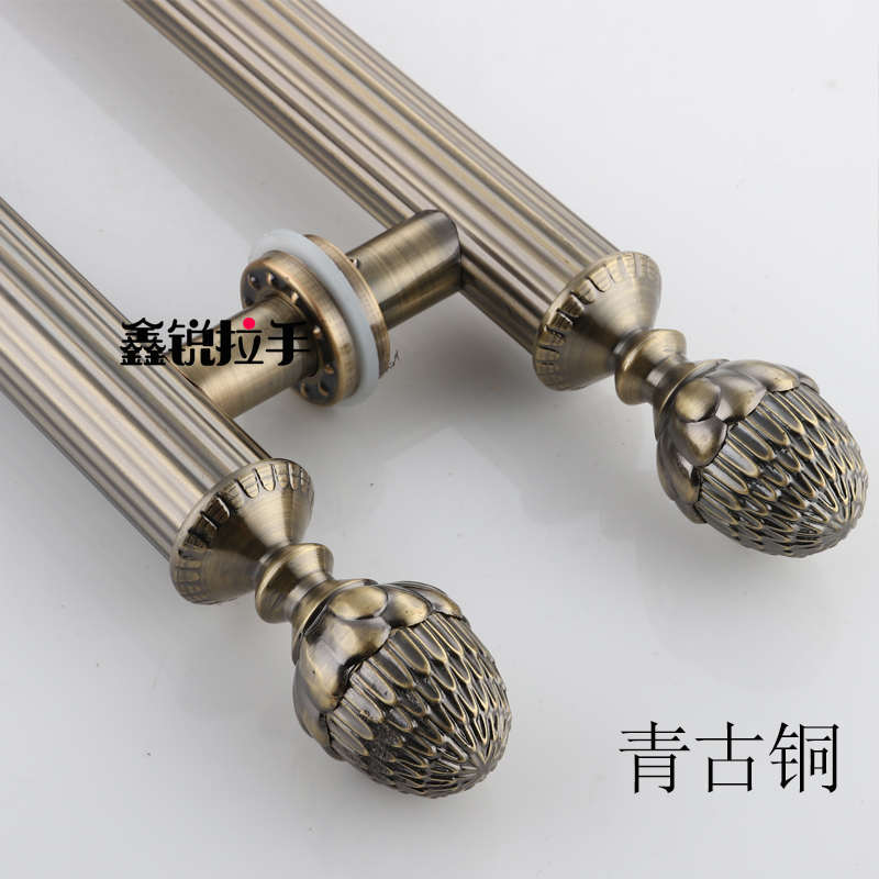 玻璃门欧式红古铜拉手大门玫瑰金 钛金把手酒店KTV包厢木门大拉手