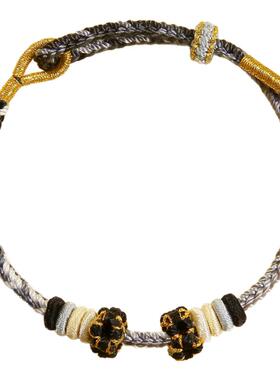 情侣手链diy手工半成品可穿黄金转运珠编织手绳本命年红绳男女