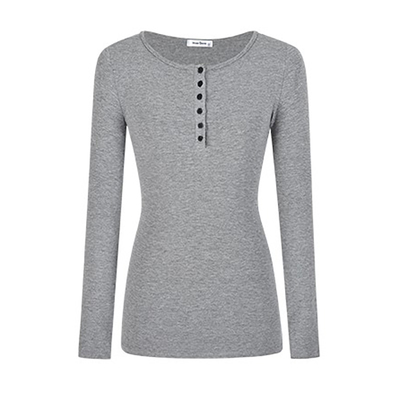 半开领修身甜辣内搭上衣