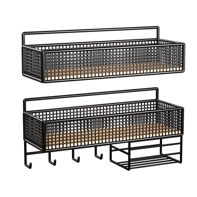 免打孔墙上置物架寝室整理神器架