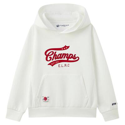 elandkids女童刺绣连帽卫衣