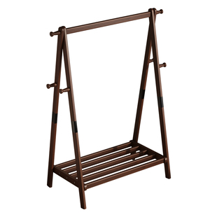 实木卧室挂衣架不占空间置物架2025新款家用衣帽架现代简易晾衣架