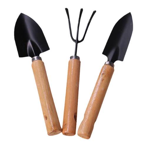 种花工具家用套装种菜栽花养花多肉铲松土耙子铁锹园艺铲子三件套