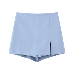 High waisted split mini short skirt pants 高腰开叉迷你短裙裤