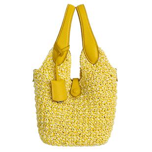 jpjclassic手工编织包针织菜篮子包女单肩斜挎小包包可爱休闲软包