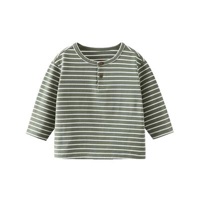 齐齐熊宝宝棉感亲肤百搭条纹T恤