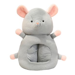 可爱搞怪老鼠头套帽子毛绒玩具帽保暖恶搞丑萌情侣男女友礼物装饰