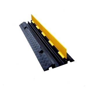 橡胶线槽减速带过线槽压线槽橡塑线槽线盖减速板保护水管电缆斜坡