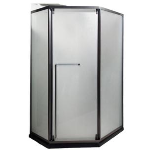 不锈钢钻石型移门淋浴房定制家用干湿分离浴室隔断卫生间玻璃浴屏