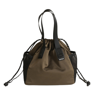 束口饭盒袋通勤便当包上班族大容量带饭手拎饭盒午餐时尚抽绳工装