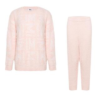 【布偶撸猫绒】爱美丽睡衣女秋冬字母圆领长袖上衣长裤家居服套装