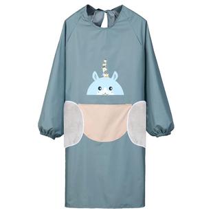 长袖围裙女家用厨房防水防油餐饮工作服2025新款网红罩衣围腰秋冬