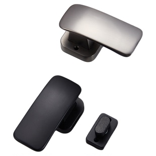 DUOERMA 极简灰色推式室内卧室房门锁家用黑色门把手实木门分体锁