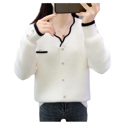 水貂绒毛衣女套头针织毛衣