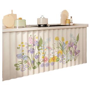 厨房无门柜子遮挡帘门帘书柜鞋柜魔术贴防尘帘置物架杂物遮丑帘子