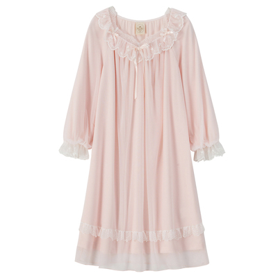 女童公主宫廷风网纱睡裙2025新款