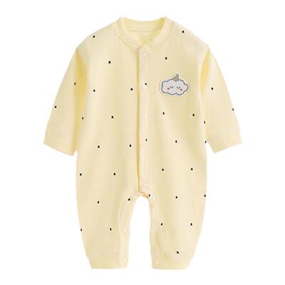 婴儿爬服连体衣纯棉无骨卡通睡衣