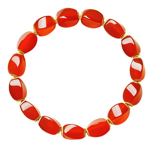 宫里上新红玛瑙手串女款红色手链送妈妈生日新年马年本命年礼物