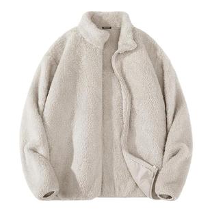 GV真维斯珊瑚绒外套男秋冬季保暖加绒加厚夹克男款摇粒绒抓绒衣A