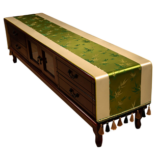 新中式禅意茶几布桌布中国风长方形餐桌台布餐边柜电视柜防尘盖布