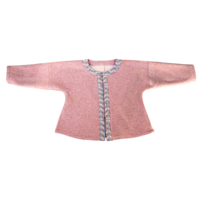 小桃枝 十里七巷 粉色圆领对襟外套绿色短衫儿童改良汉服