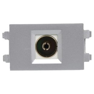 银色128型TV有线电视模块螺丝压线同轴视频闭路天线模块面板插座