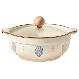 日式双耳汤碗带盖家用陶瓷大号2025新款高颜值大碗泡面碗螺蛳粉碗