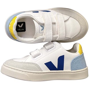 现货法国VEJA儿童低帮板鞋魔术贴小白鞋休闲单鞋男女透气V10 V12