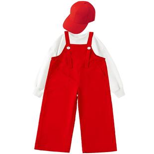 幼儿园表演服背带裤小学生大合唱服装团体舞蹈儿童啦啦队演出服秋