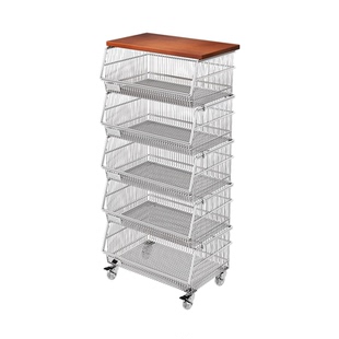 中古小推车零食置物架客厅落地柜子分层架多功能水果饮料收纳架子