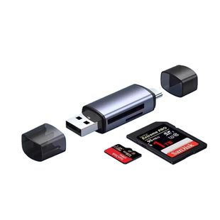 读卡器USB3.0Type-C相机手机电脑TF内存卡电脑相机SD卡安卓OTG转接器多功能二合一读卡器高速便携然臣