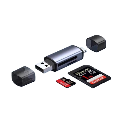 读卡器USB3.0Type-C相机手机电脑TF内存卡电脑相机SD卡安卓OTG转接器多功能二合一读卡器高速便携然臣